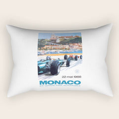 1966 MONACO Grand Prix Racing Poster Rectangular Pillow
