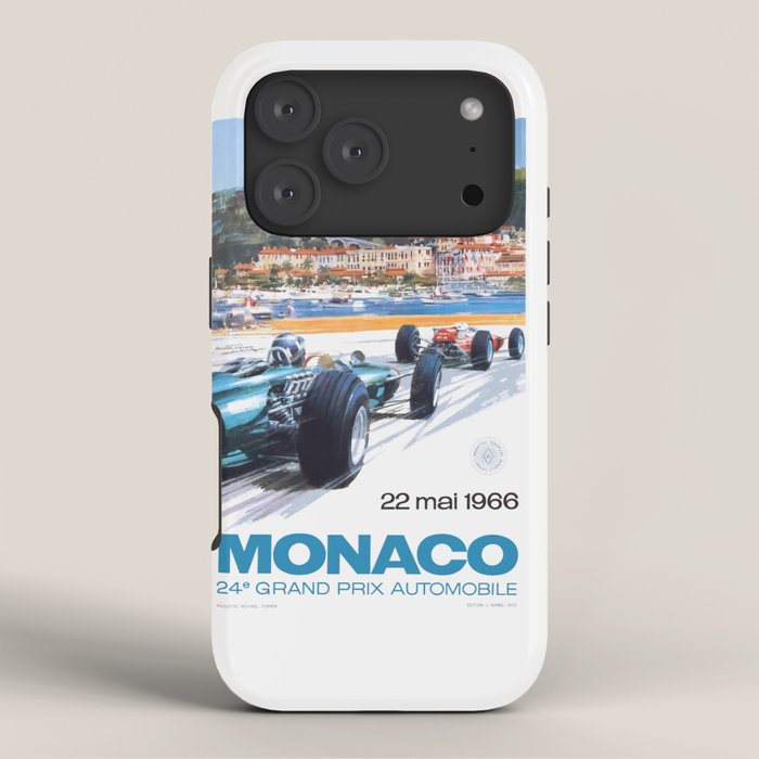 1966 MONACO Grand Prix Racing Poster iPhone Case