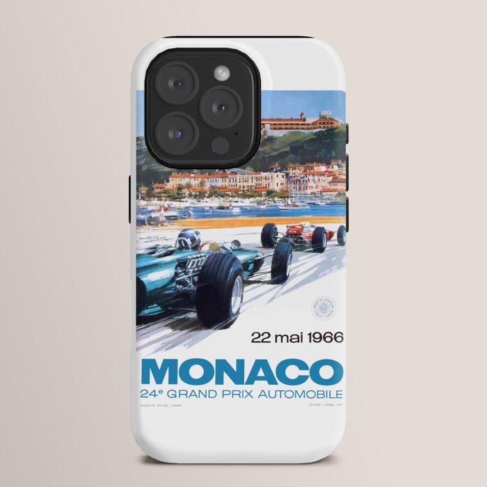 1966 MONACO Grand Prix Racing Poster iPhone Case