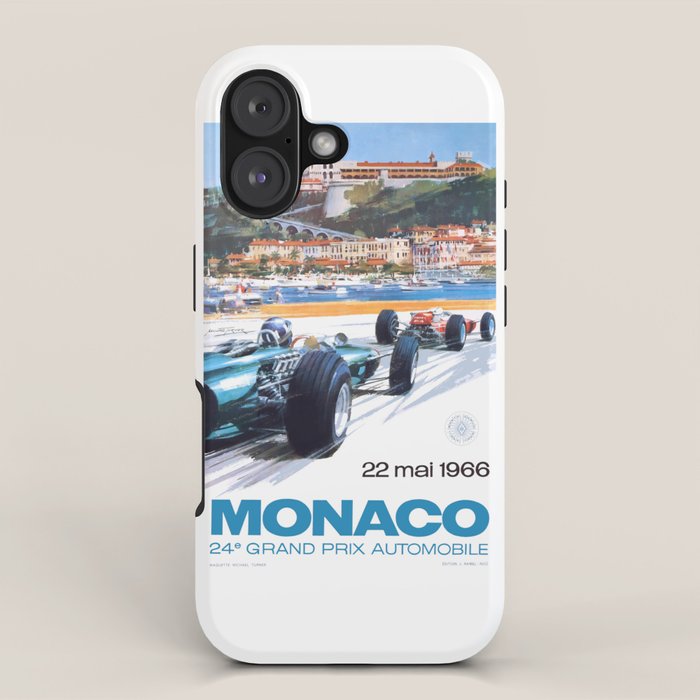 1966 MONACO Grand Prix Racing Poster iPhone Case