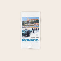1966 MONACO Grand Prix Racing Poster Bath Towel