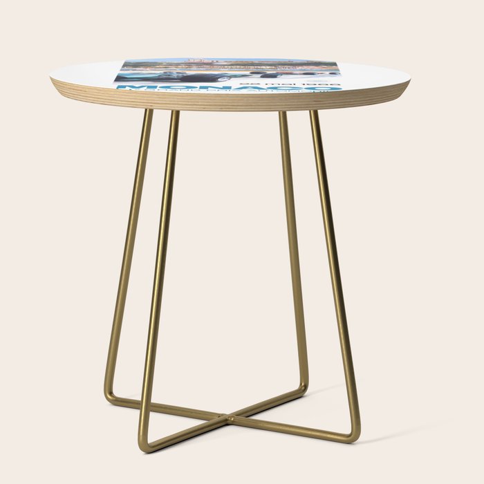 1966 MONACO Grand Prix Racing Poster Side Table