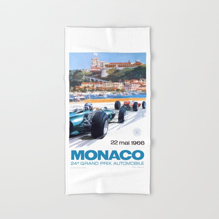 1966 MONACO Grand Prix Racing Poster Bath Towel