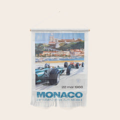 1966 MONACO Grand Prix Racing Poster Wall Hanging
