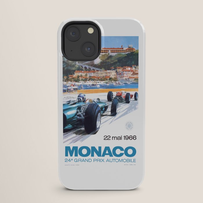 1966 MONACO Grand Prix Racing Poster iPhone Case