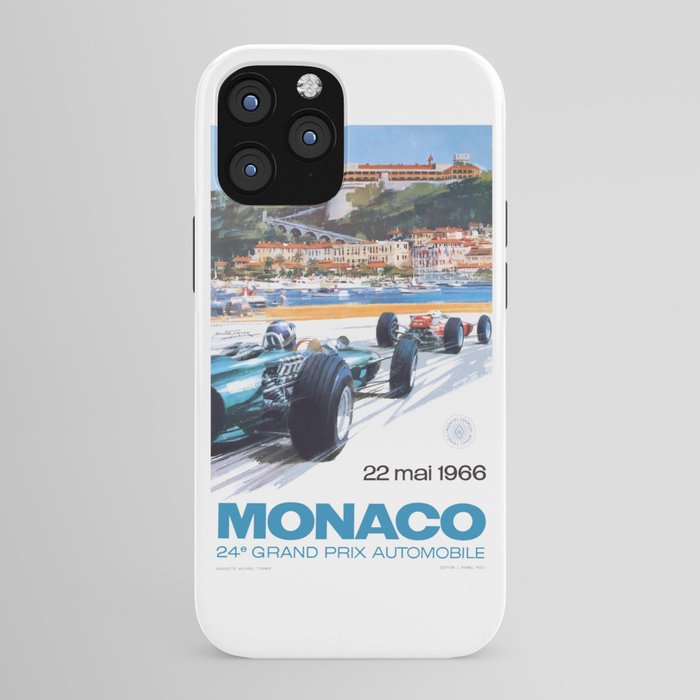 1966 MONACO Grand Prix Racing Poster iPhone Case