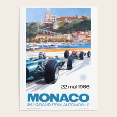 1966 MONACO Grand Prix Racing Poster Poster