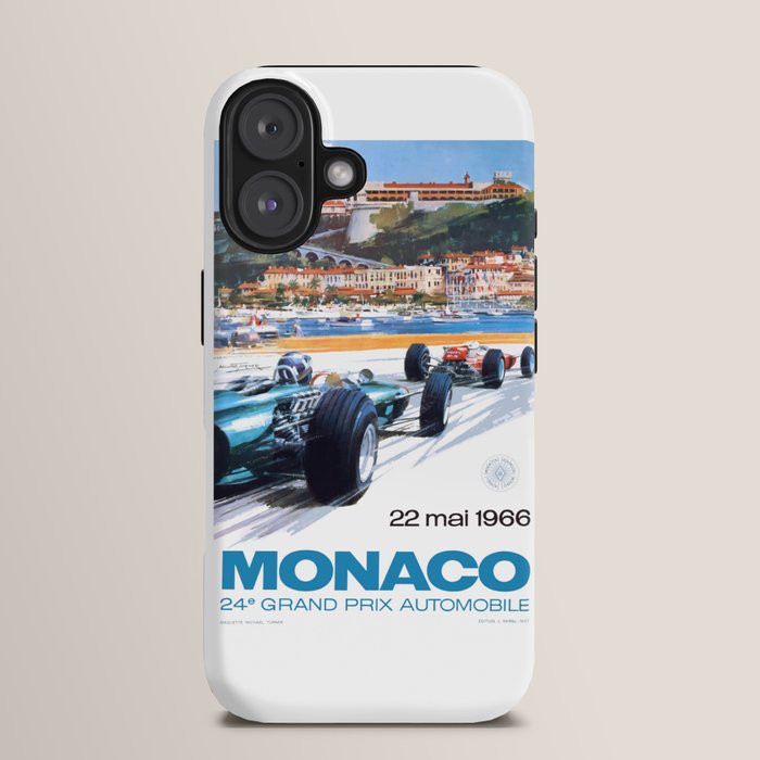 1966 MONACO Grand Prix Racing Poster iPhone Case
