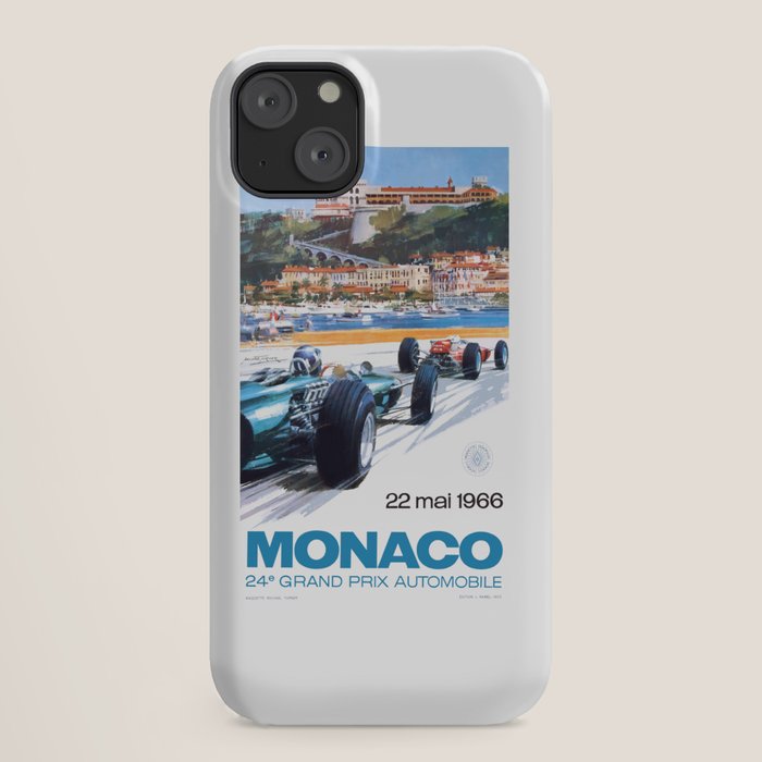 1966 MONACO Grand Prix Racing Poster iPhone Case