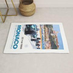 1966 MONACO Grand Prix Racing Poster Rug
