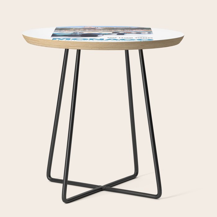 1966 MONACO Grand Prix Racing Poster Side Table