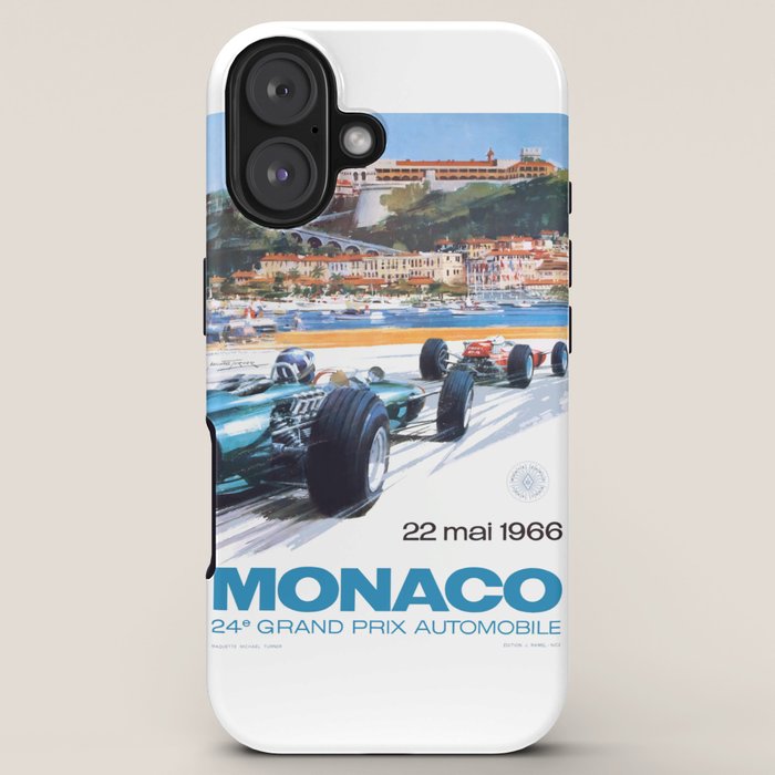 1966 MONACO Grand Prix Racing Poster iPhone Case