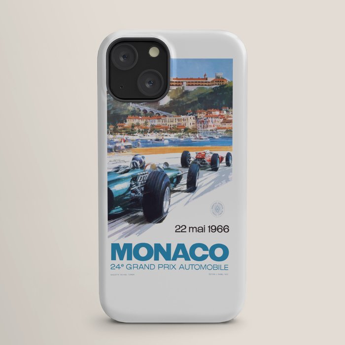 1966 MONACO Grand Prix Racing Poster iPhone Case