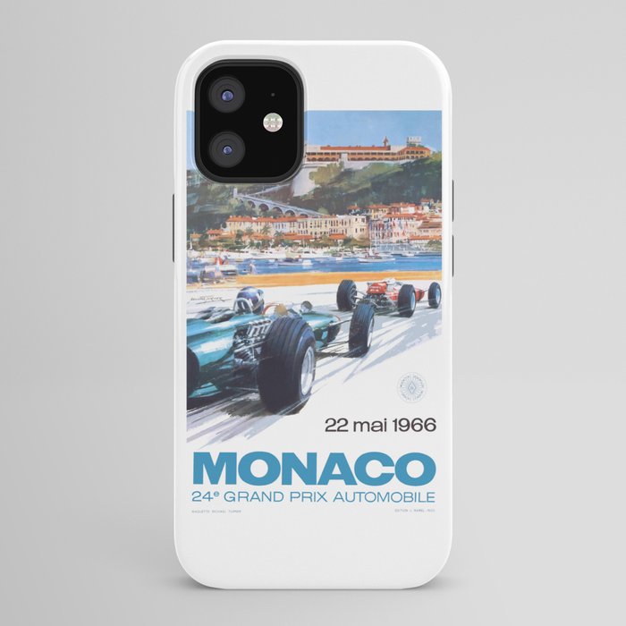 1966 MONACO Grand Prix Racing Poster iPhone Case