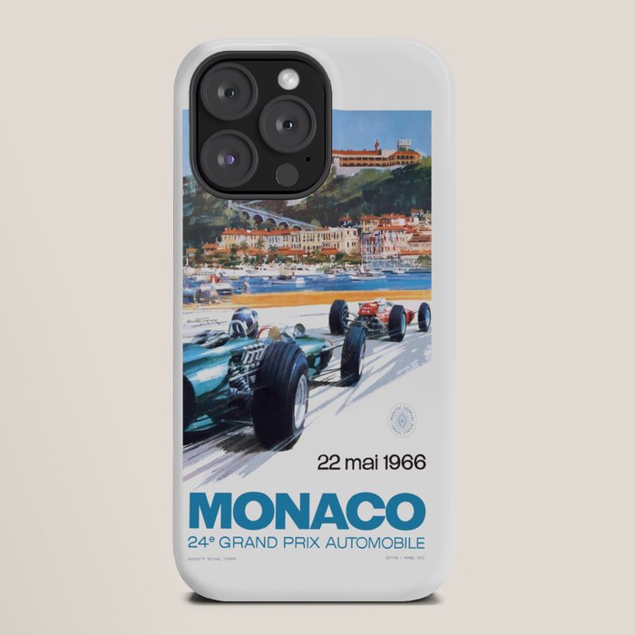 1966 MONACO Grand Prix Racing Poster iPhone Case