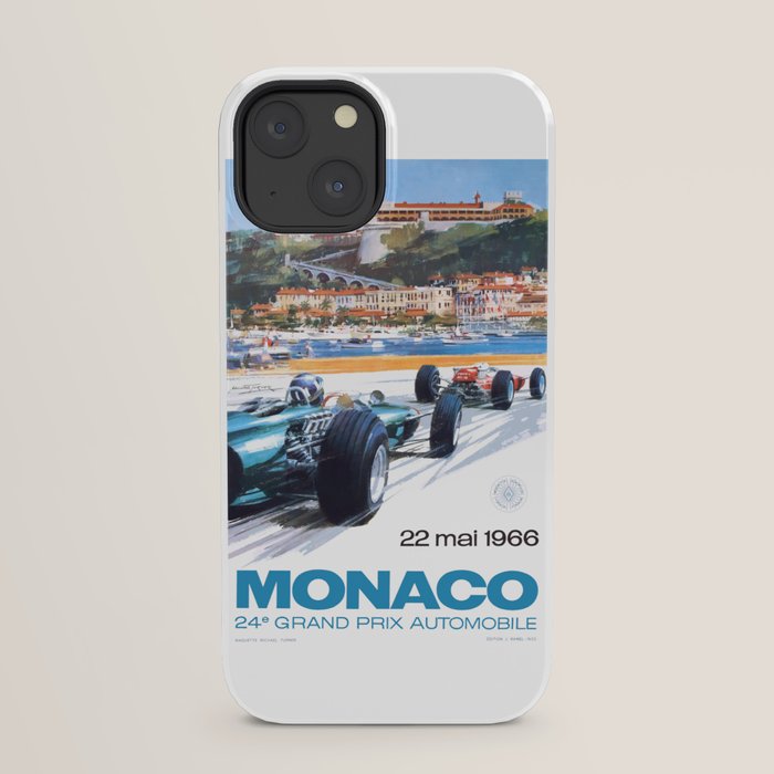 1966 MONACO Grand Prix Racing Poster iPhone Case
