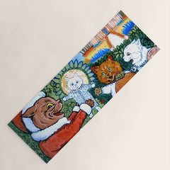 Christmas Gift' Louis Wain Vintage Cat Yoga Mat