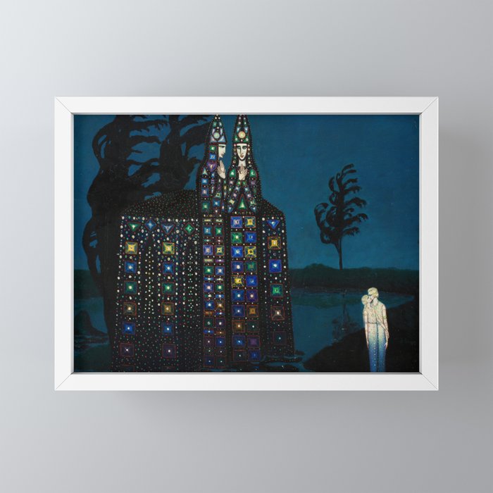 Confirmation of Love,' Magical Realism Portrait Painting by Boles����aw Biegas Mini Art Print