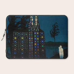 Confirmation of Love,' Magical Realism Portrait Painting by Boles����aw Biegas Laptop Sleeve
