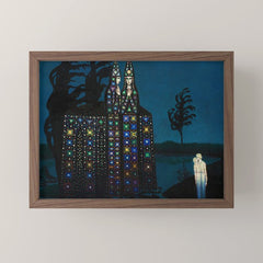 Confirmation of Love,' Magical Realism Portrait Painting by Boles����aw Biegas Mini Art Print