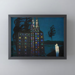 Confirmation of Love,' Magical Realism Portrait Painting by Boles����aw Biegas Mini Art Print