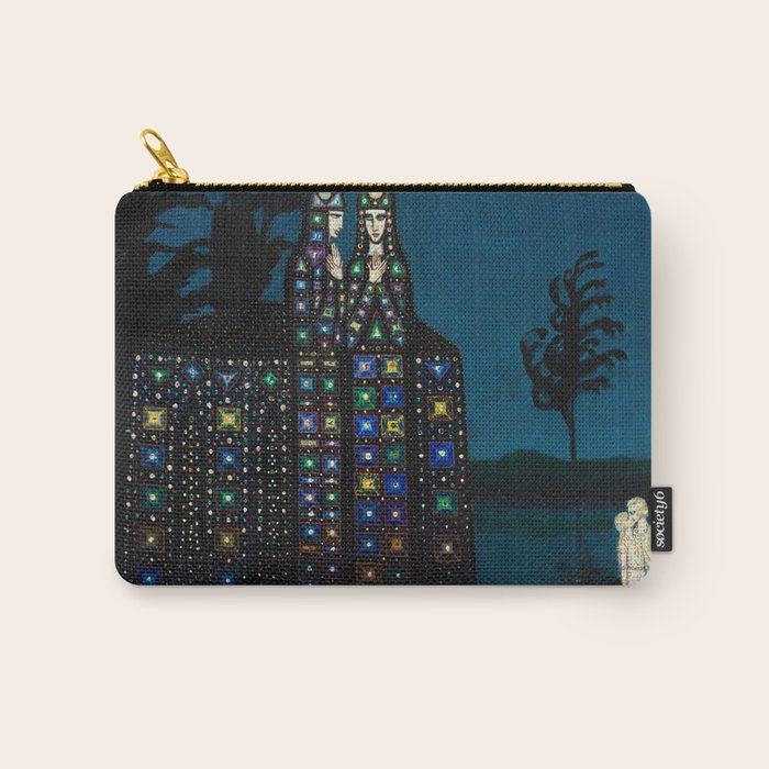Confirmation of Love,' Magical Realism Portrait Painting by Boles����aw Biegas Carry All Pouch