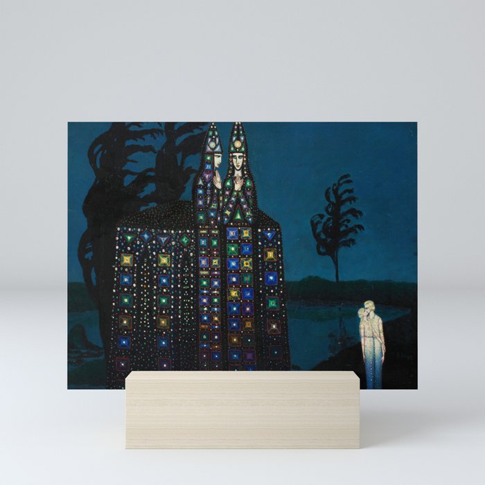 Confirmation of Love,' Magical Realism Portrait Painting by Boles����aw Biegas Mini Art Print