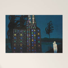 Confirmation of Love,' Magical Realism Portrait Painting by Boles����aw Biegas Welcome Mat