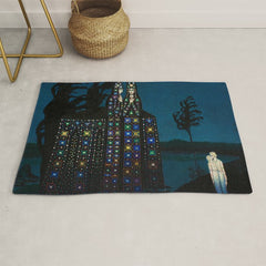 Confirmation of Love,' Magical Realism Portrait Painting by Boles����aw Biegas Rug