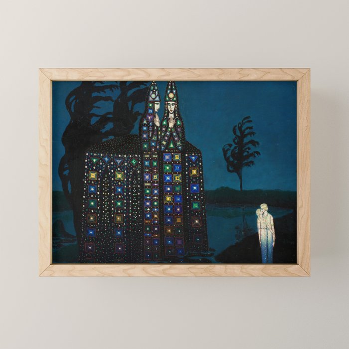 Confirmation of Love,' Magical Realism Portrait Painting by Boles����aw Biegas Mini Art Print