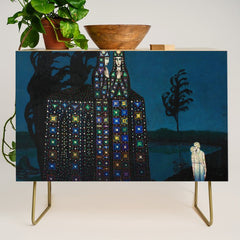 Confirmation of Love,' Magical Realism Portrait Painting by Boles����aw Biegas Credenza