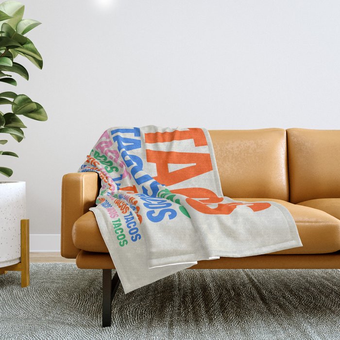 253 Tacos Throw Blanket