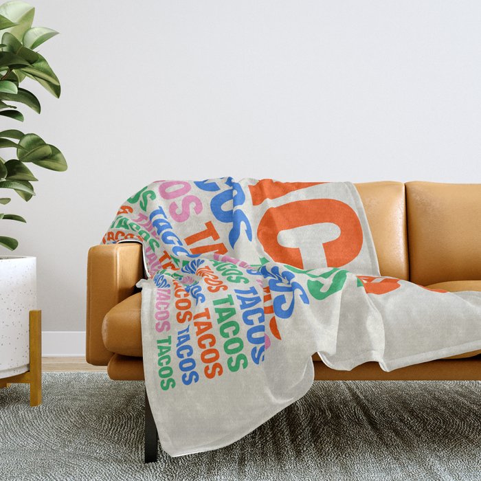 253 Tacos Throw Blanket