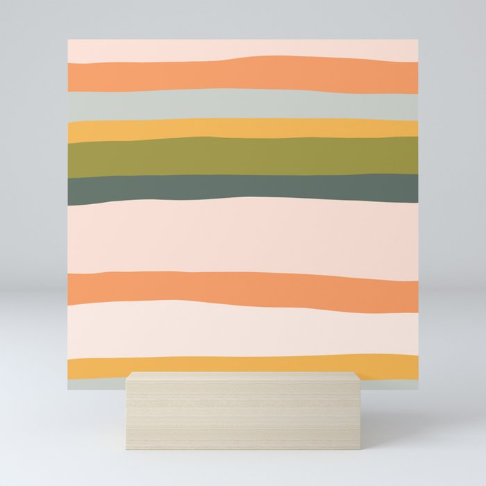 "Dreamy Stripes" Colorful & Fun Children's Stripe Pattern Mini Art Print