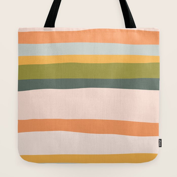 "Dreamy Stripes" Colorful & Fun Children's Stripe Pattern Tote Bag