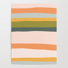 "Dreamy Stripes" Colorful & Fun Children's Stripe Pattern Poster
