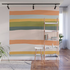"Dreamy Stripes" Colorful & Fun Children's Stripe Pattern Wall Mural