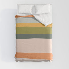 "Dreamy Stripes" Colorful & Fun Children's Stripe Pattern Duvet Cover