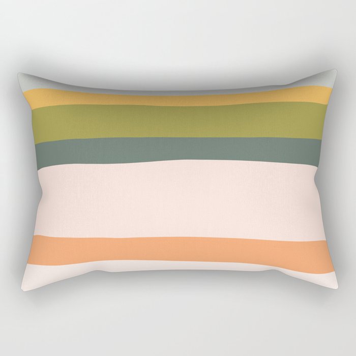 "Dreamy Stripes" Colorful & Fun Children's Stripe Pattern Rectangular Pillow