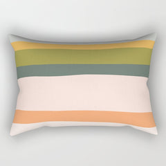 "Dreamy Stripes" Colorful & Fun Children's Stripe Pattern Rectangular Pillow