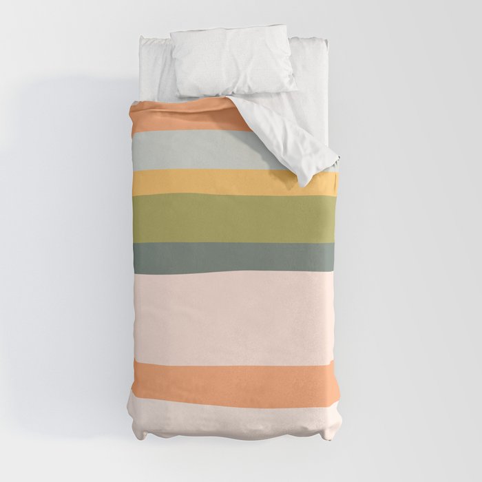"Dreamy Stripes" Colorful & Fun Children's Stripe Pattern Duvet Cover