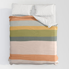 "Dreamy Stripes" Colorful & Fun Children's Stripe Pattern Duvet Cover
