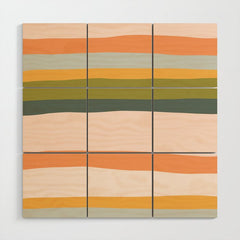 "Dreamy Stripes" Colorful & Fun Children's Stripe Pattern Wood Wall Art