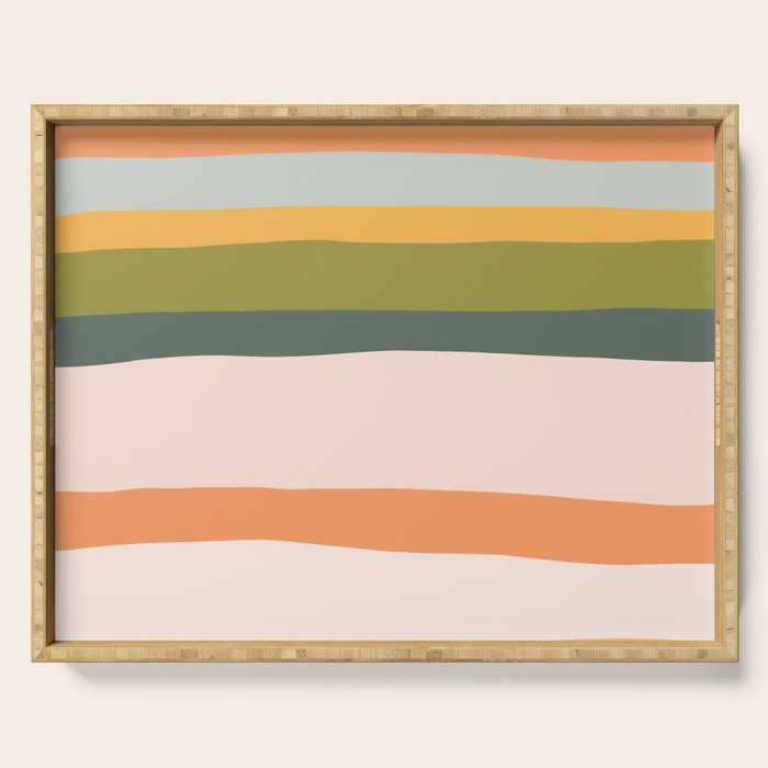 "Dreamy Stripes" Colorful & Fun Children's Stripe Pattern Serving Tray