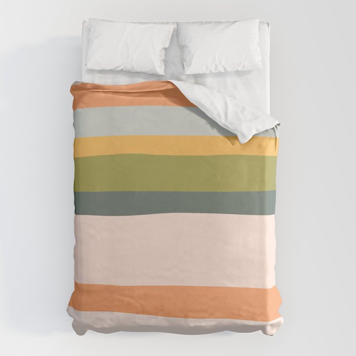 "Dreamy Stripes" Colorful & Fun Children's Stripe Pattern Duvet Cover
