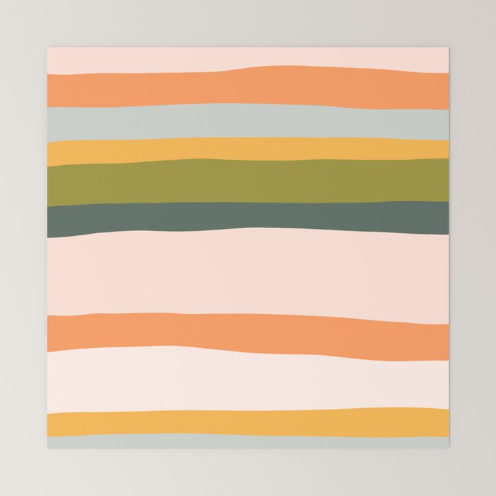 "Dreamy Stripes" Colorful & Fun Children's Stripe Pattern Mini Art Print