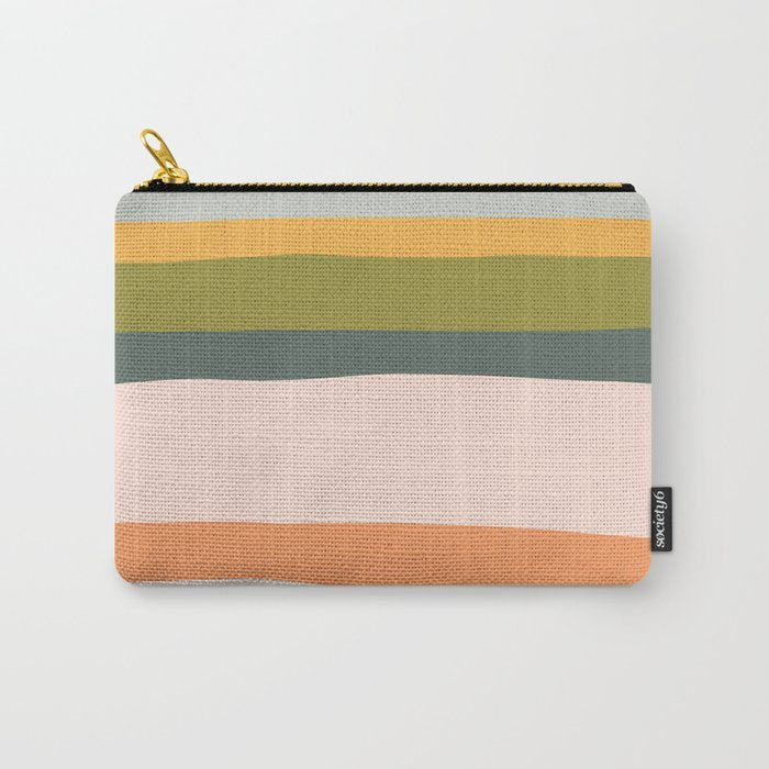 "Dreamy Stripes" Colorful & Fun Children's Stripe Pattern Carry All Pouch