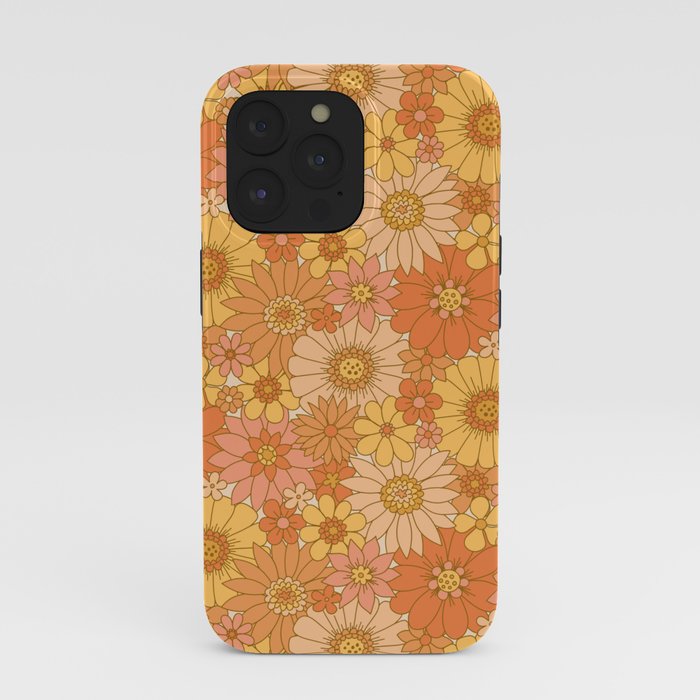 70s Retro Daisy Floral iPhone Case