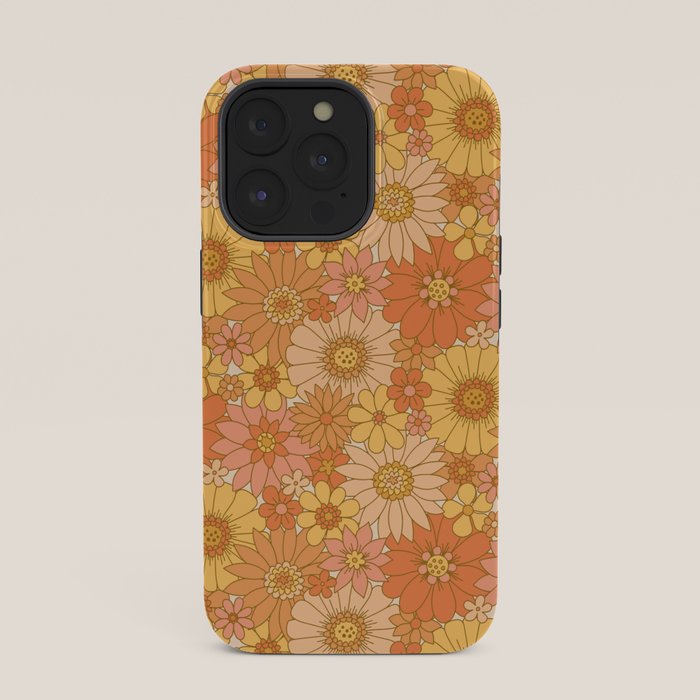 70s Retro Daisy Floral iPhone Case