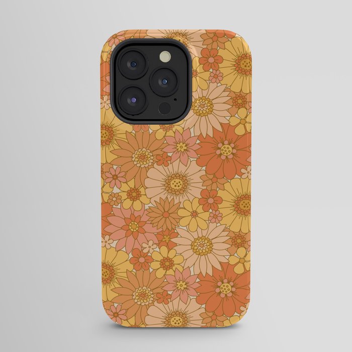 70s Retro Daisy Floral iPhone Case